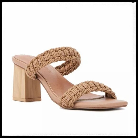 NWT Gabrielle Union Women's Paulette Double Band Rope Slip On Sandal Size 8 - Picture 1 of 12